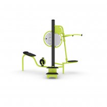 Flexo utomhusgym från HAGS i svart och limegrön färg med tre träningsfunktioner