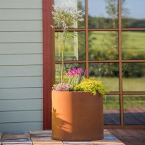 myy utomhus kruka i cortenstål