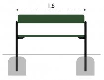 Ritning av parksoffa Rörkröken