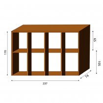 stor vedförvaring i corten stål - Mått och dimensioner