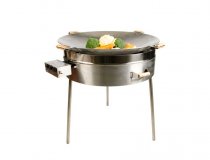 wokpanna i kolstål till många portioner