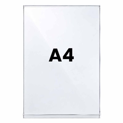 Akrylficka A4 i stående akrylställ
