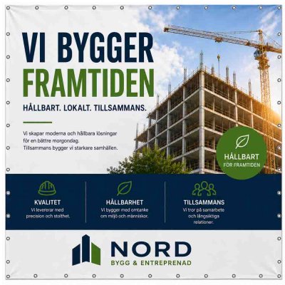 Stor banderoll 5x5 meter