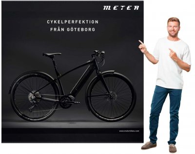 Banderoll med kedersöm 2x2 meter