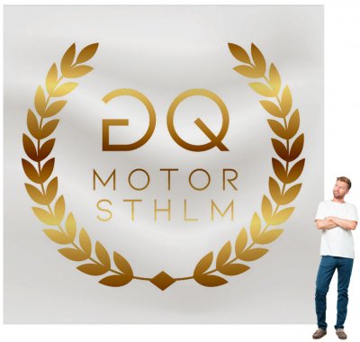 Banderoll med kedersöm 4x4 meter