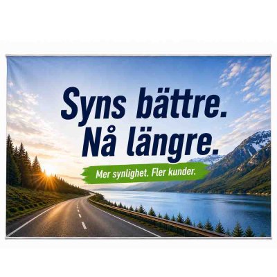 Banderoll med kedersöm 3x4 meter