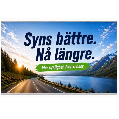 Banderoll med kedersöm 4x6 meter