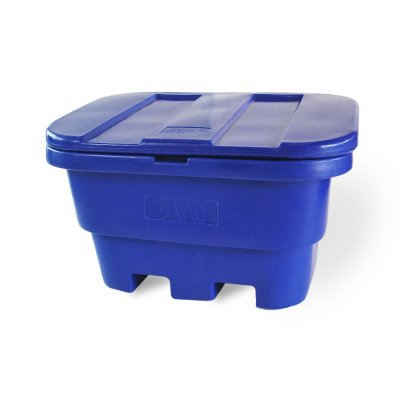 Blå gatusandlåda till offentlig miljö