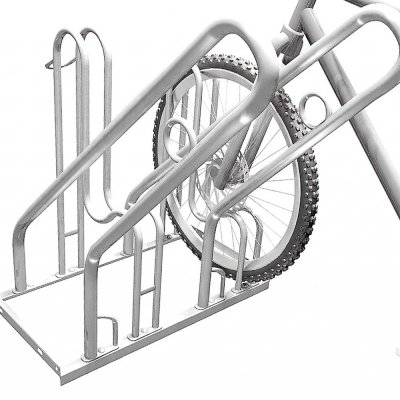 Cykelställ modell 450 med stöldskydd och låsbågar