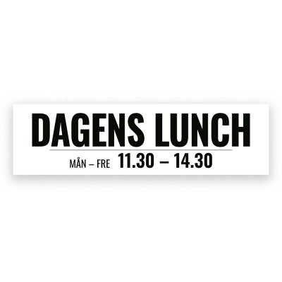 Vepa dagens lunch banderoll med färdig design 4x1,1 m