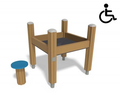 Finno upphöjda sandlåda rullstolsanpassad