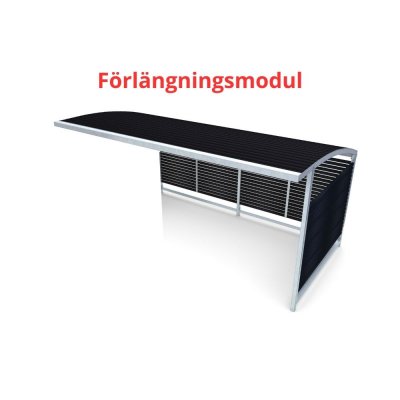 förlängning garage Stella välvt plåttak