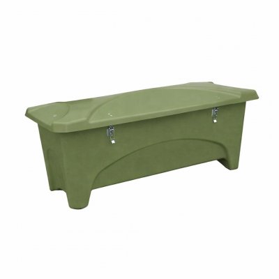 Förvaringslåda utomhus 475 liter i grön RAL 6013 – låsbar plastlåda