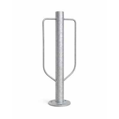 Cykelpollare Citypro Ø76 mm galvaniserad med markplatta