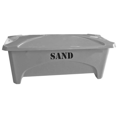 grå Gatusandlåda för 475 liter grus