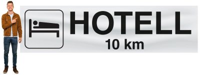 Vepa banderoll "Hotell" vägskylt