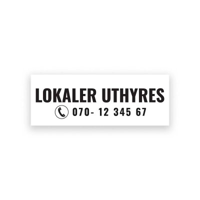 Vepa Lokaler uthyres färdig banderoll 3x1,1 meter