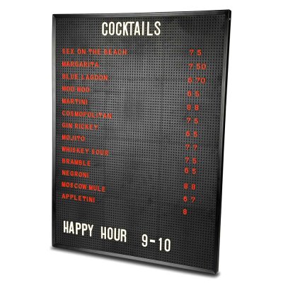 lösa röda tecken till bokstavstavla peg