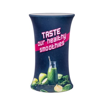 Oval mässdisk för besökare