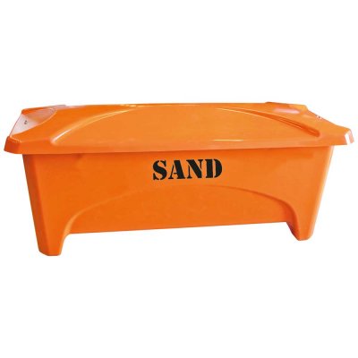 Gatusandlåda stor orange förvaringslåda