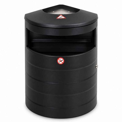 Papperskorg Classic Svart 20 liter med askkopp