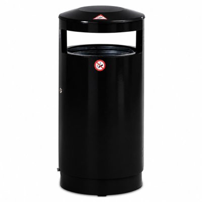 Papperskorg Heavy duty 2.5 mm - 70L Svart RAL 9005