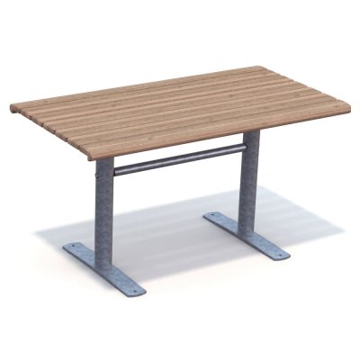 Parkbord Sofiero - Barkbrun/Galvad - Fristående