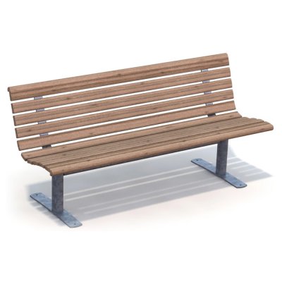 Parksoffa barkbrun lasyr galvaniserad