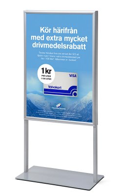 Dubbelsidig Posterställ / Posterskylt 70x100 cm