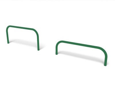 Push Up Bars utegym i grön färg – tålig träningsstation för armar, axlar och bröst