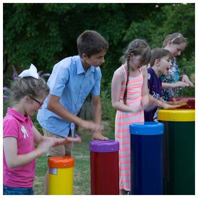 Färgglada Sambatrummor Utomhusbruk miljöbild