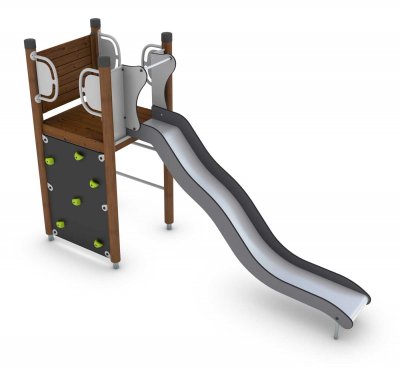 Rutschkana med klättervägg