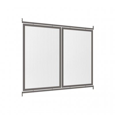 Sidopanel till förlängningsmodulen till väderskydd millan i mörkgrå GPRO kulör