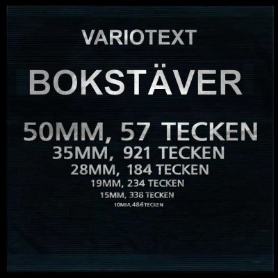 lösa bokstäver i silver till bokstavstavlor