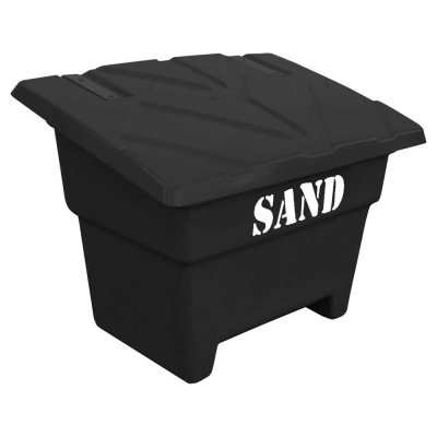svart sandlåda för 350 liter