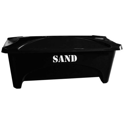 svart gatusandlåda för 475 liter