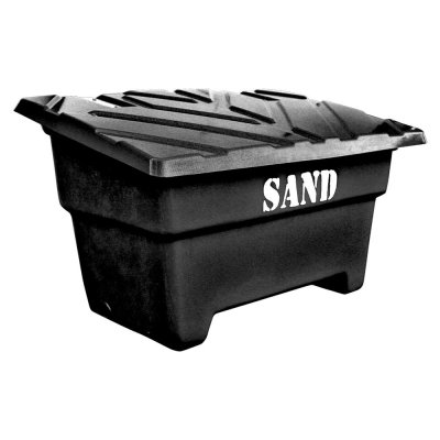 svart gatusandlåda för 550 liter
