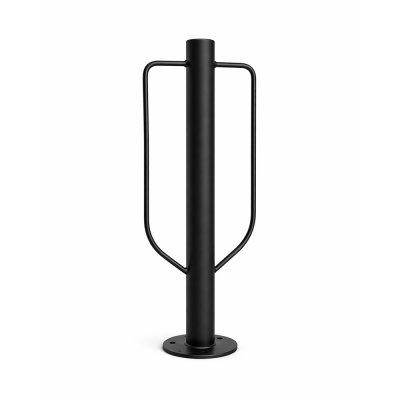 Cykelpollare Citypro Ø76 mm svart med markplatta