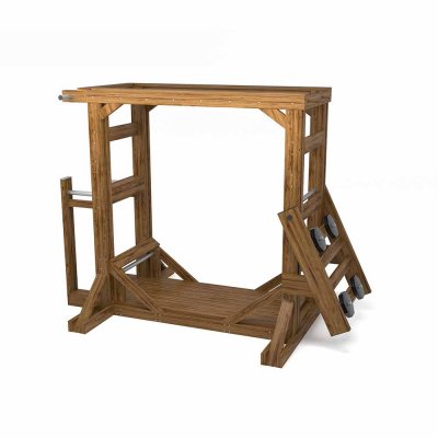 Utegym trä till offentlig miljö