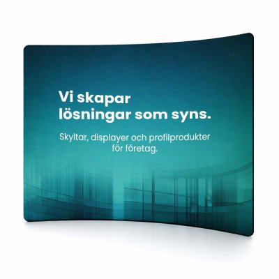 Böjd mässvägg Zipper wall 230 hög standard