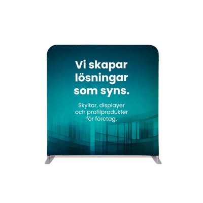 Zipper Wall mässvägg 150x150 cm i rak modell med tygtryck