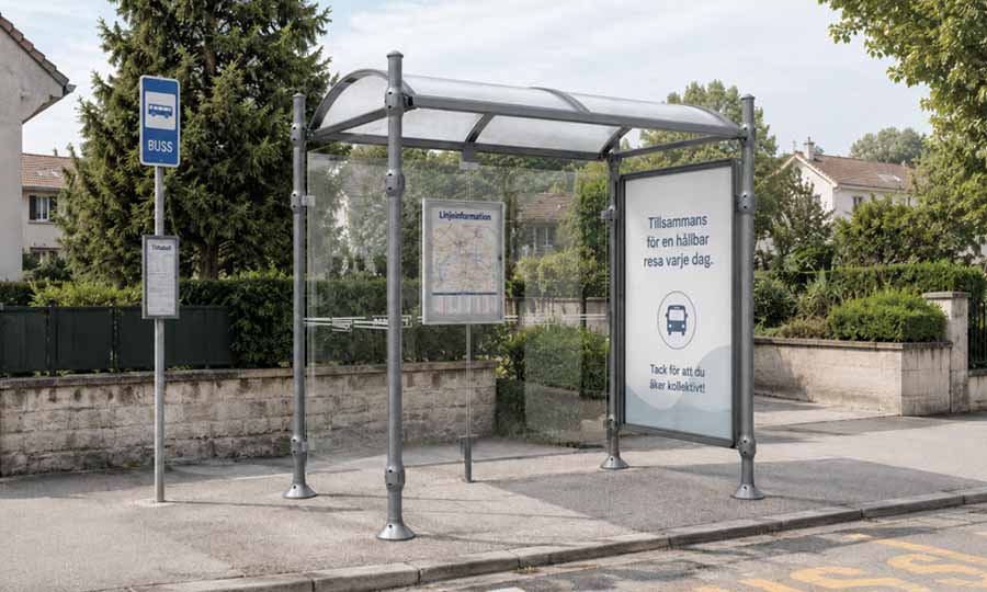 Busskur och väntkur på busshålsplats