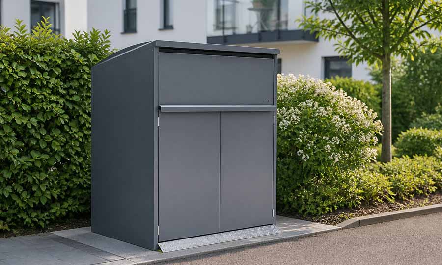 Kärlskåp sophantering i stadsmiljö