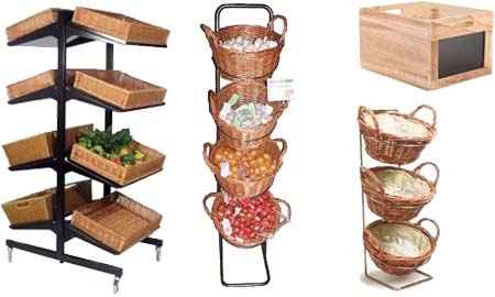Korställ, korgar, störtkorgar och displayprodukter