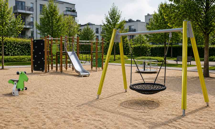 Lekparksutrustning till lekplats och lekmiljö