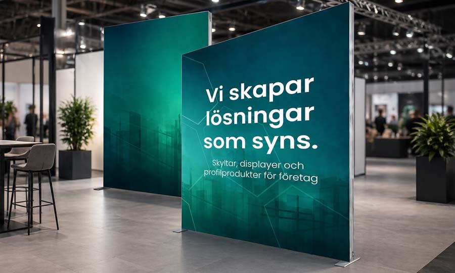 Mässväggar i olika storlekar för monter, mässa och event