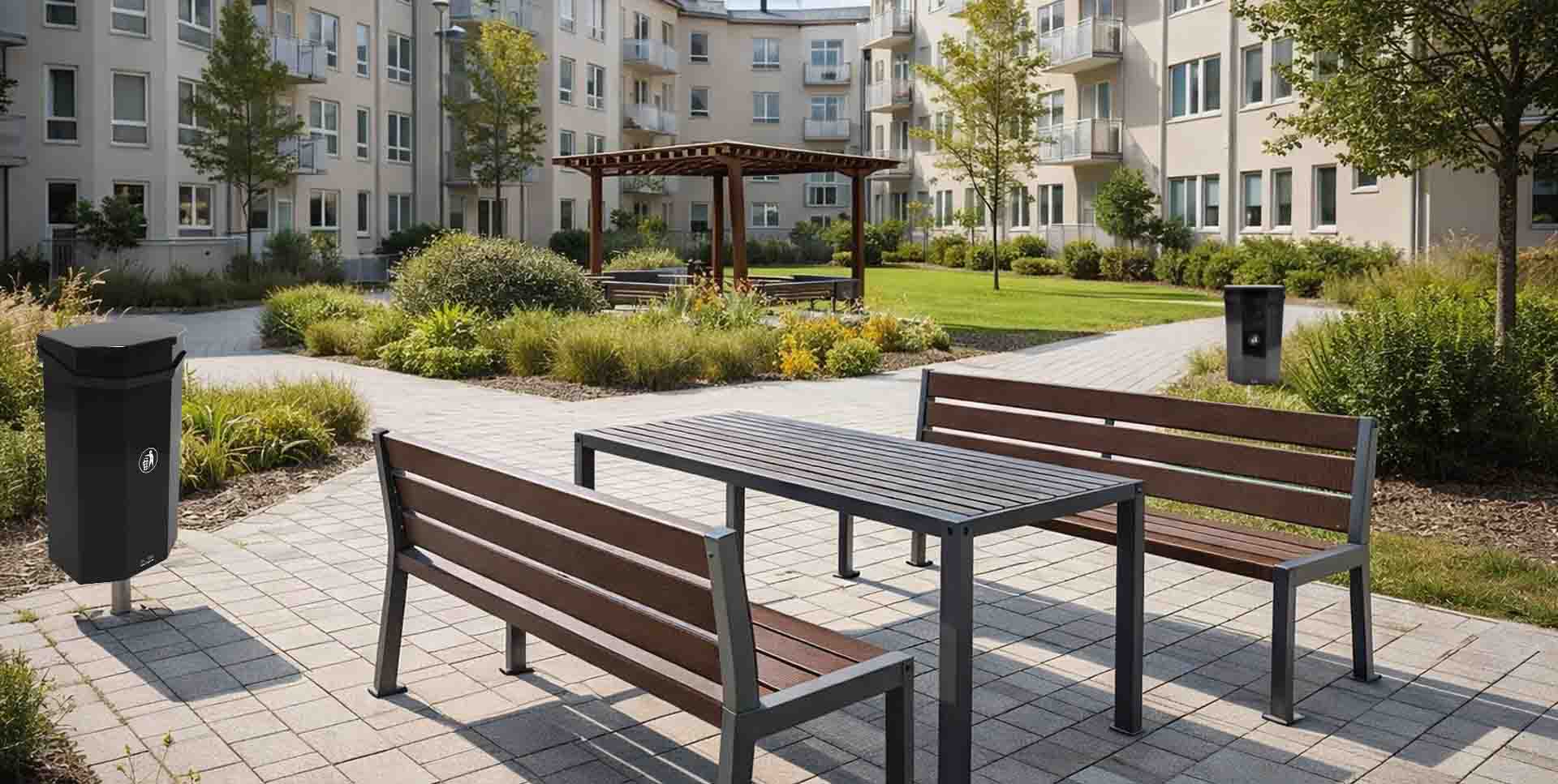 Produkter till offentlig miljö hållbara material