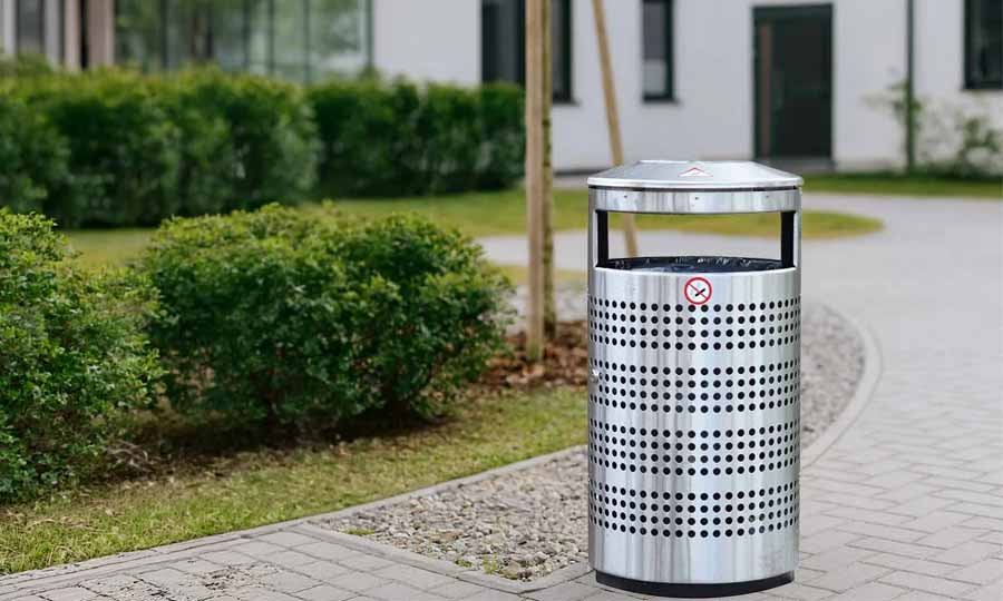 Fristående papperskorg för park, gata och centrum