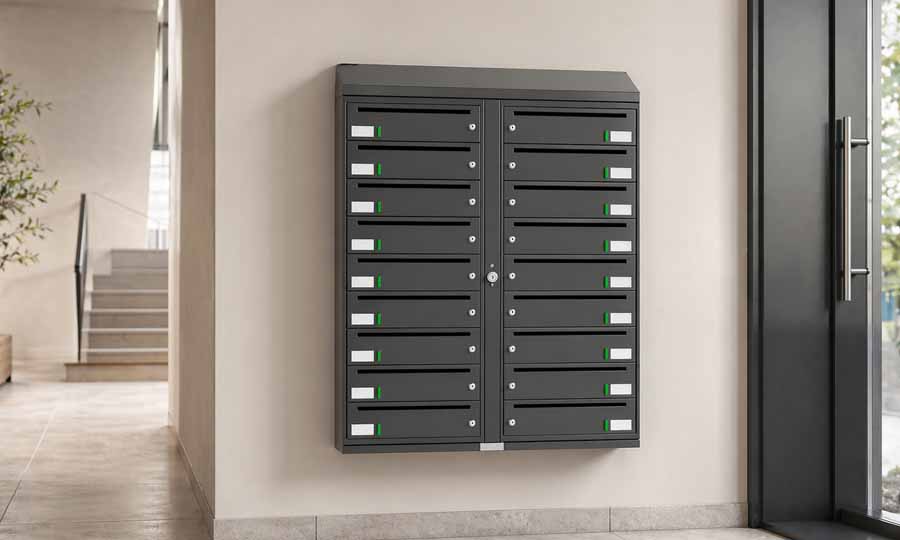 Köp Fastighetsboxar i olika storlekar och postbox för paketleveranser