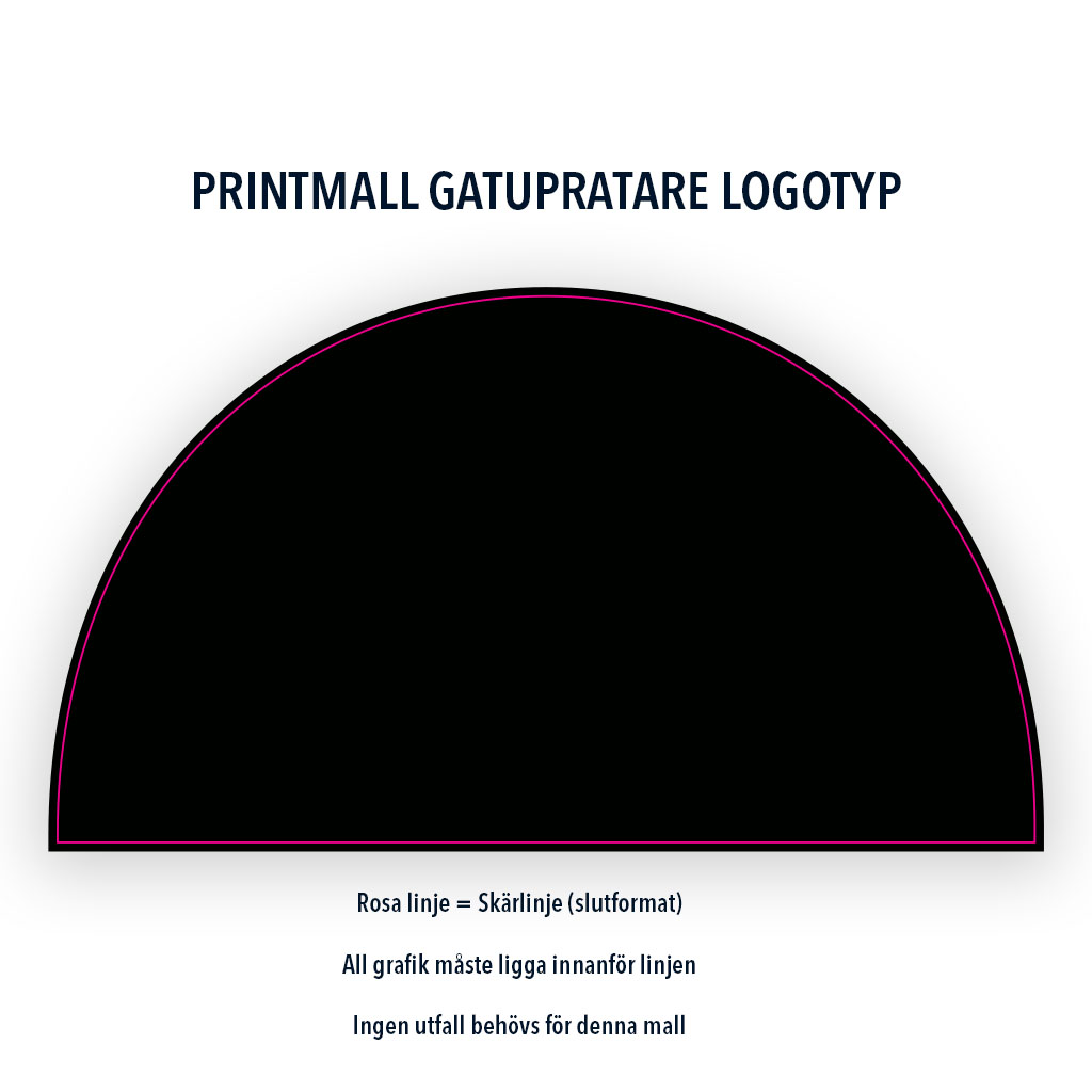 Logotyp placerad korrekt inom skärlinje